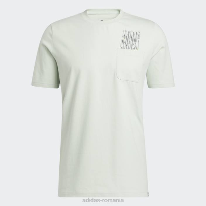 Adidas tricou verde dinamic sport cu buzunar grafic bărbați verde 2JBN5255