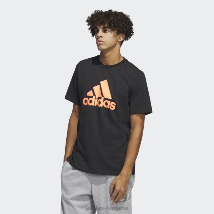 Adidas umplutură cu pix cu logo negru - tricou grafic adidas bărbați negru 2JBN891