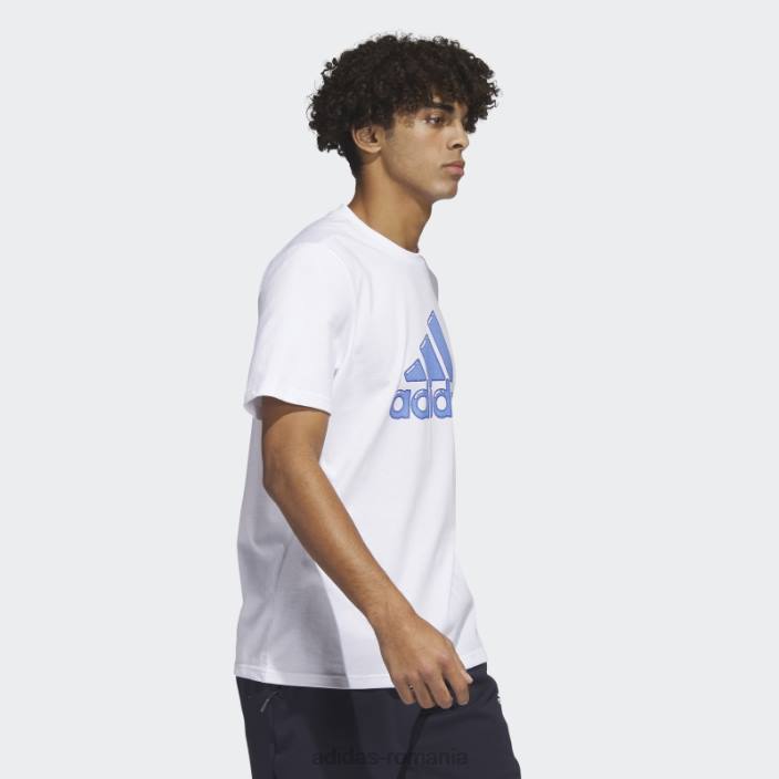 Adidas umplutură stilou cu logo alb - tricou grafic adidas bărbați alb 2JBN5595