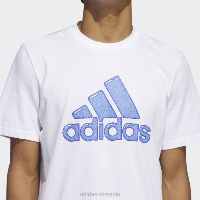 Adidas umplutură stilou cu logo alb - tricou grafic adidas bărbați alb 2JBN5595
