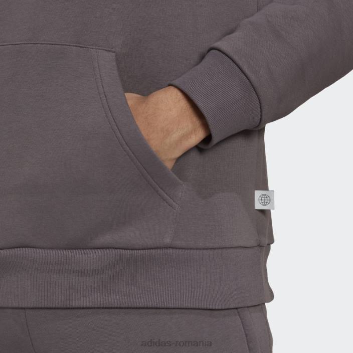 Adidas urme gri viitoare pictograme insignă brodat de sport fleece hanora bărbați urmă gri 2JBN14602