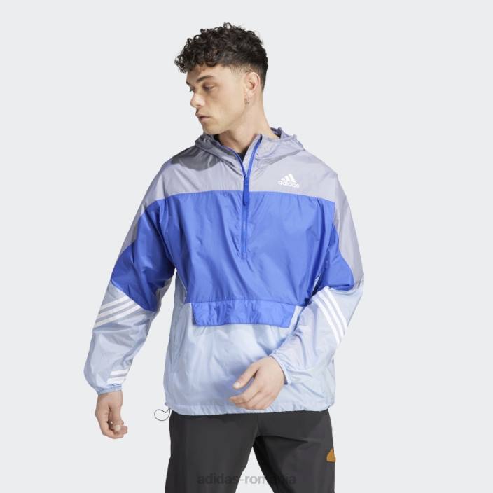 Adidas vânt.rdy anorac cu glugă albastru zori bărbați albastru zori/albastru/violet argintiu 2JBN14456