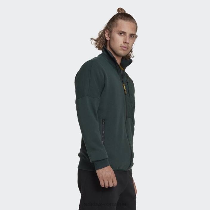 Adidas verde 4cmte track top bărbați verde/măslin 2JBN7151