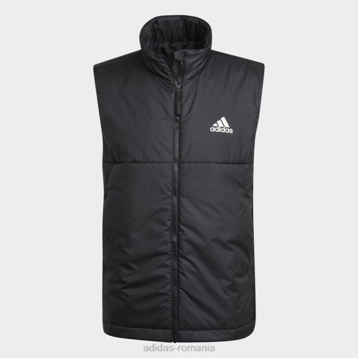 Adidas vestă izolată neagră cu 3 dungi adidas bărbați negru 2JBN5775