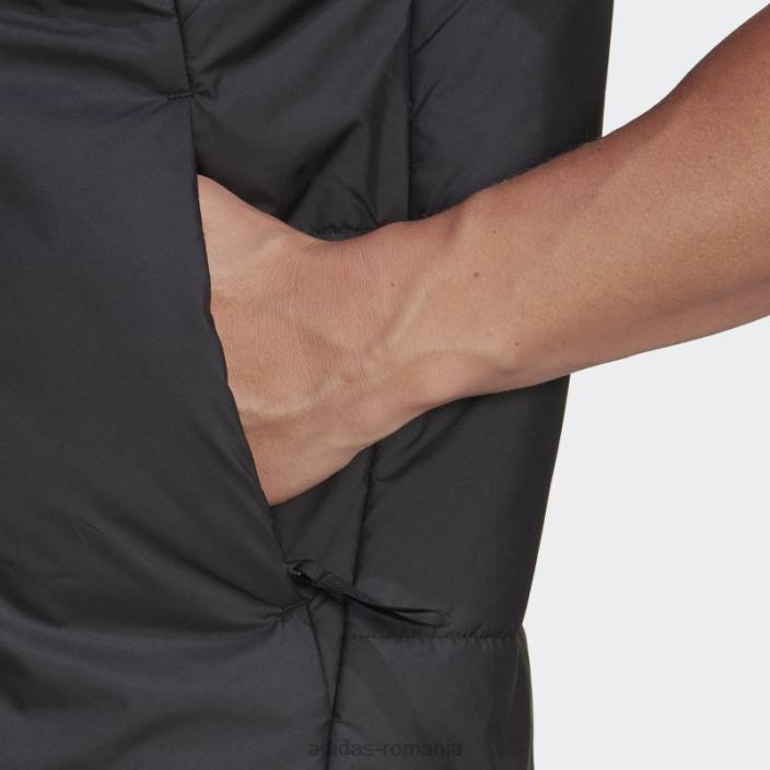 Adidas vestă izolată neagră cu 3 dungi adidas bărbați negru 2JBN5775