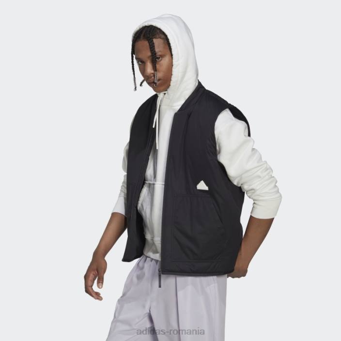 Adidas vestă puf neagră fierbinte bărbați negru 2JBN953