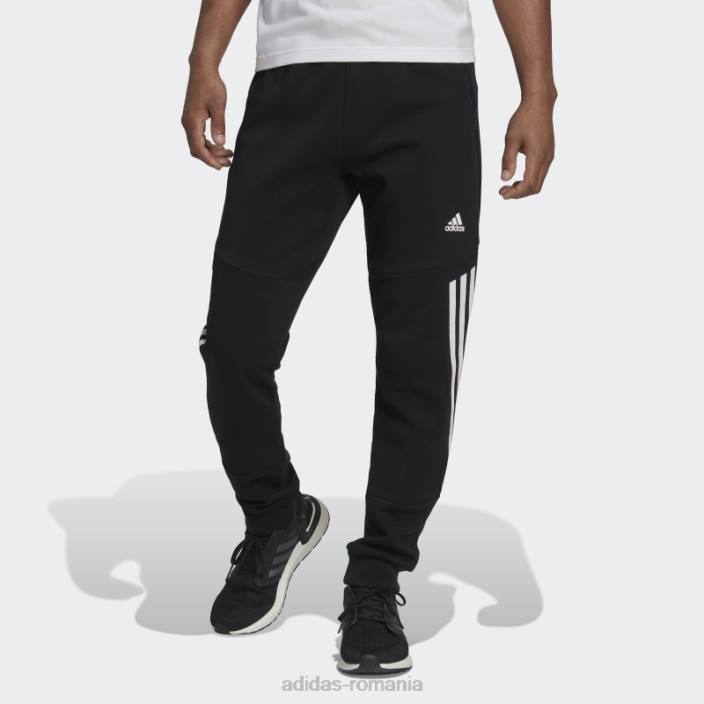 Adidas viitor iconi pantaloni 3 dungi negri bărbați negru 2JBN1322