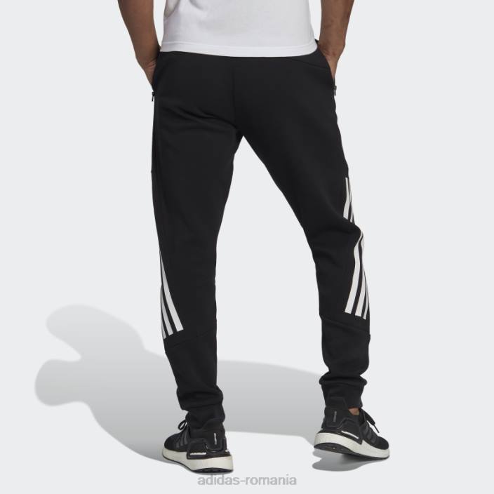 Adidas viitor iconi pantaloni 3 dungi negri bărbați negru 2JBN1322