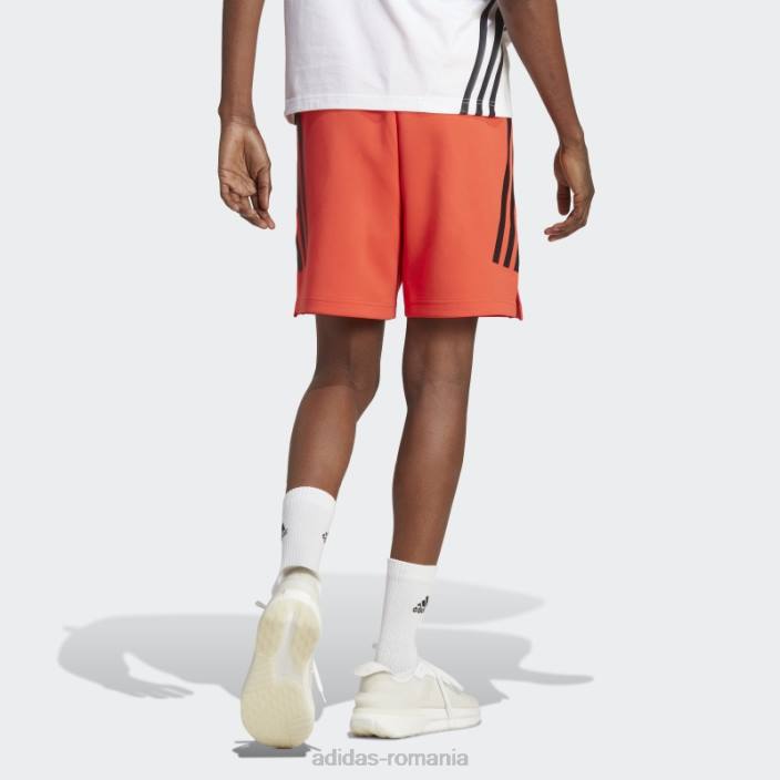 Adidas viitor iconi pantaloni scurți 3 dungi roșii bărbați roșu 2JBN5372