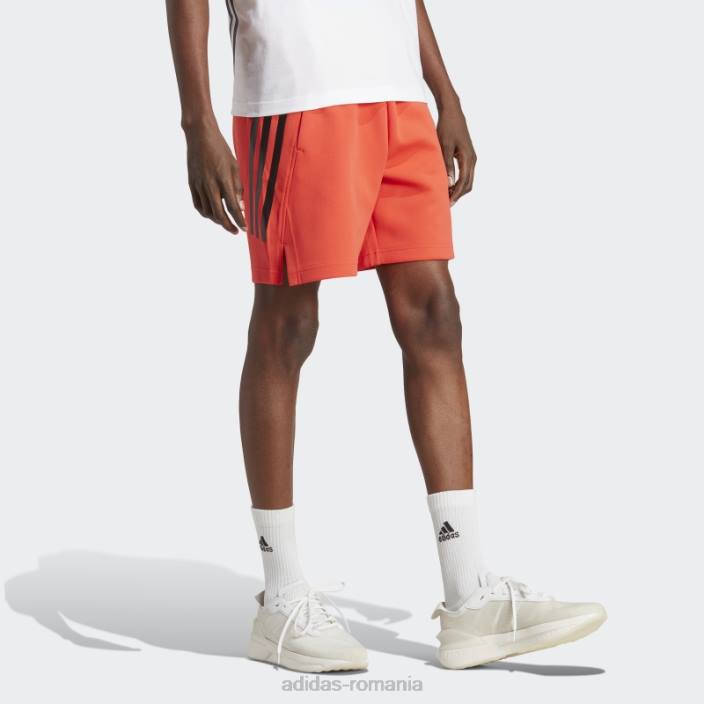 Adidas viitor iconi pantaloni scurți 3 dungi roșii bărbați roșu 2JBN5372