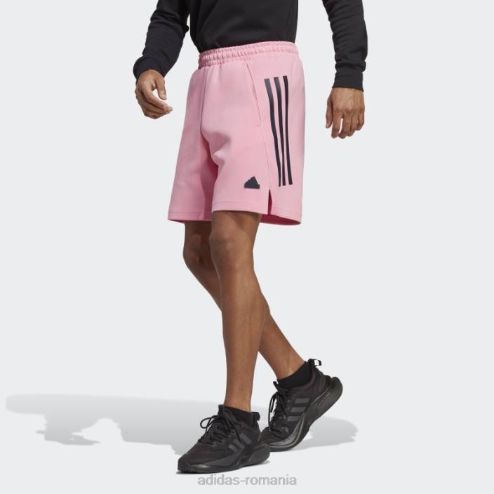 Adidas viitor iconi pantaloni scurți 3 dungi roz bărbați roz 2JBN5342