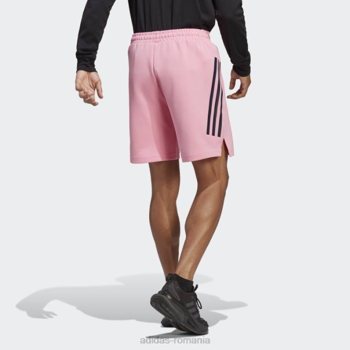 Adidas viitor iconi pantaloni scurți 3 dungi roz bărbați roz 2JBN5342