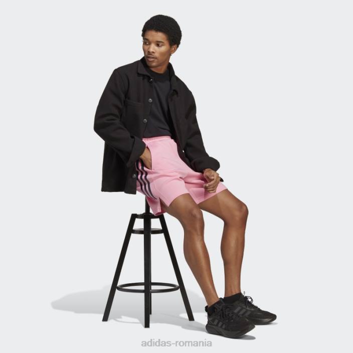 Adidas viitor iconi pantaloni scurți 3 dungi roz bărbați roz 2JBN5342