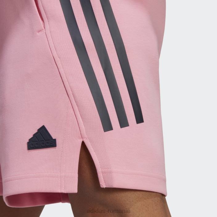 Adidas viitor iconi pantaloni scurți 3 dungi roz bărbați roz 2JBN5342
