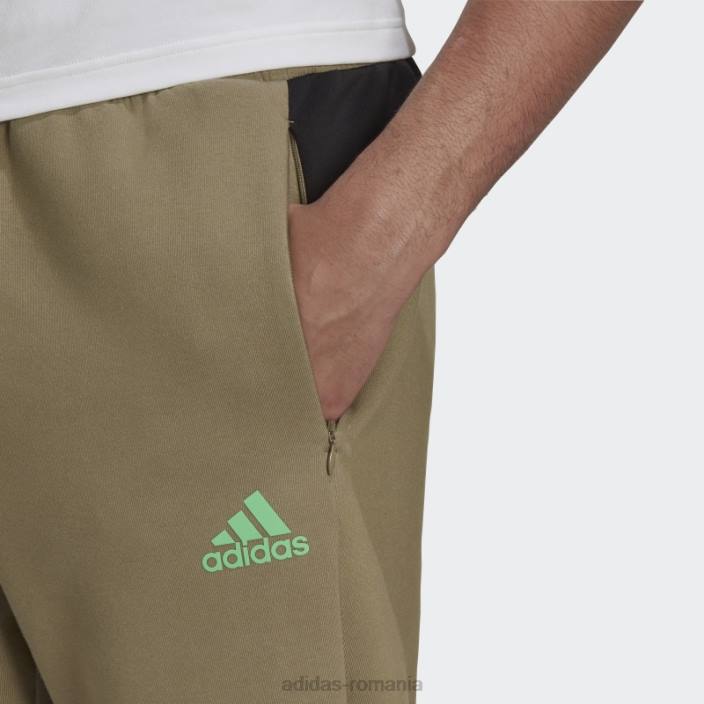 Adidas z.n.e. pantaloni de trening sport orbita verde fierbinte bărbați orbita verde 2JBN14676