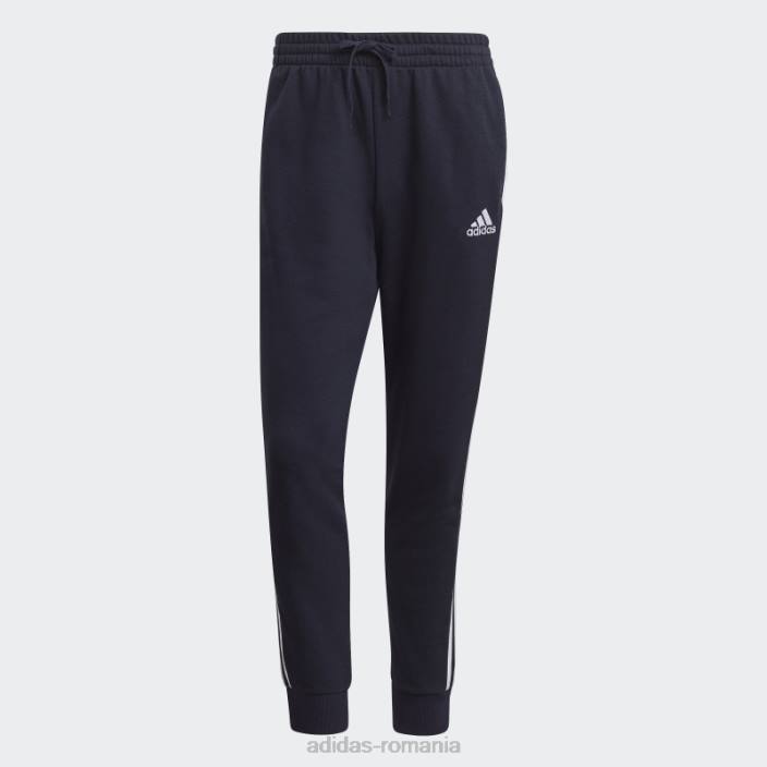 Adidas essentials French Terry manșetă conică pantaloni cu 3 dungi cerneală bărbați cerneală/alb 2JBN6662