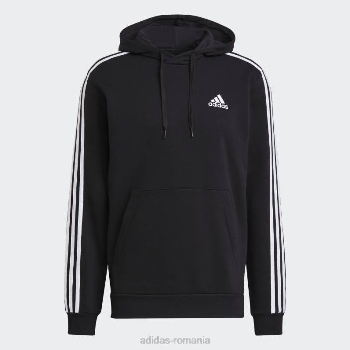 Adidas essentials fleece hanorac cu 3 dungi alb fashion bărbați alb negru 2JBN4869