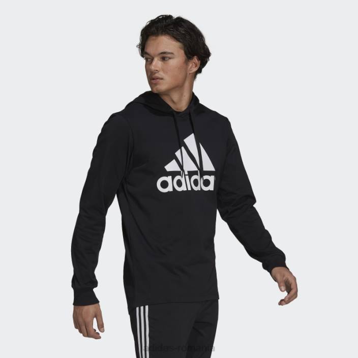 Adidas hanorac cu logo essentials negru adidas bărbați alb negru 2JBN5400