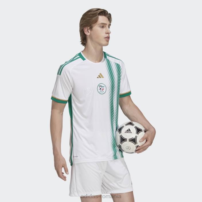 Adidas Algeria 22 tricou acasă îndrăzneț verde modă bărbați alb/verde îndrăzneț 2JBN1023