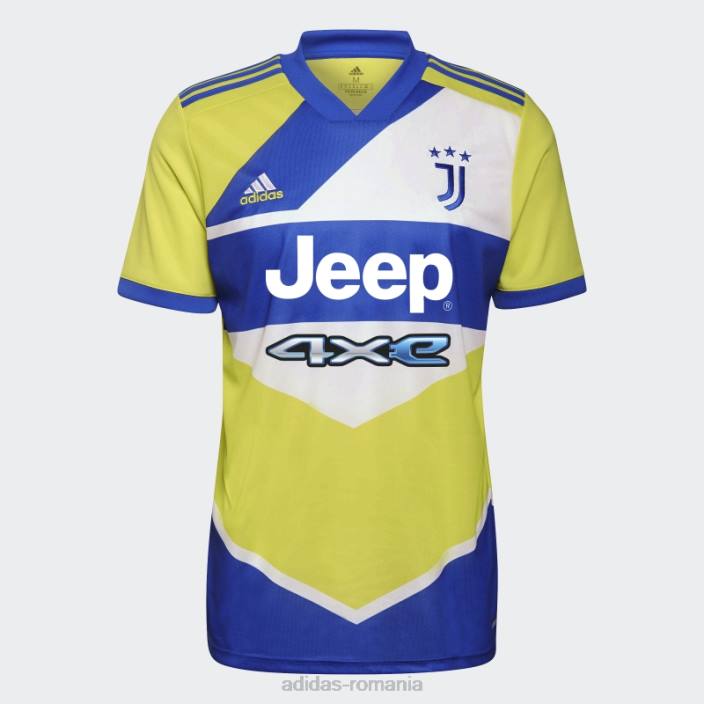 Adidas Juventus 21/22 al treilea tricou hi-res albastru bărbați galben șoc/albastru de înaltă rezoluție 2JBN14990