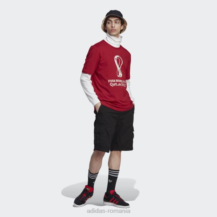 Adidas Maroon Fifa World Cup 2022 tricou grafic adidas bărbați maro 2JBN1245