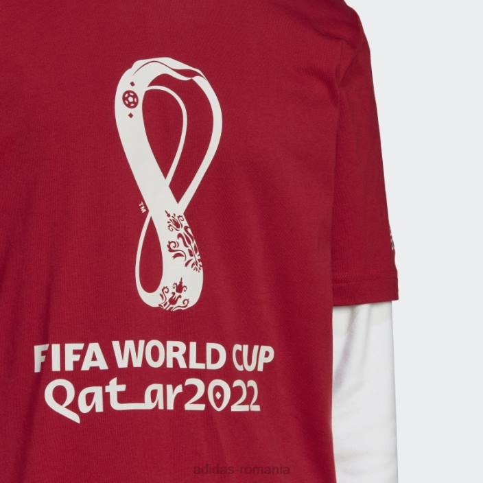 Adidas Maroon Fifa World Cup 2022 tricou grafic adidas bărbați maro 2JBN1245