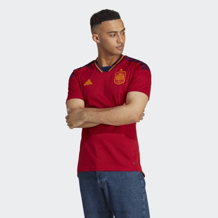 Adidas Spania 22 tricou acasă roșu bărbați roșu/albastru marin 2JBN752