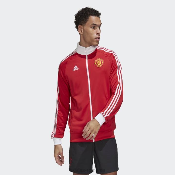 Adidas Top de sport cu 3 dungi manchester united roșu real bărbați roșu adevărat 2JBN13463