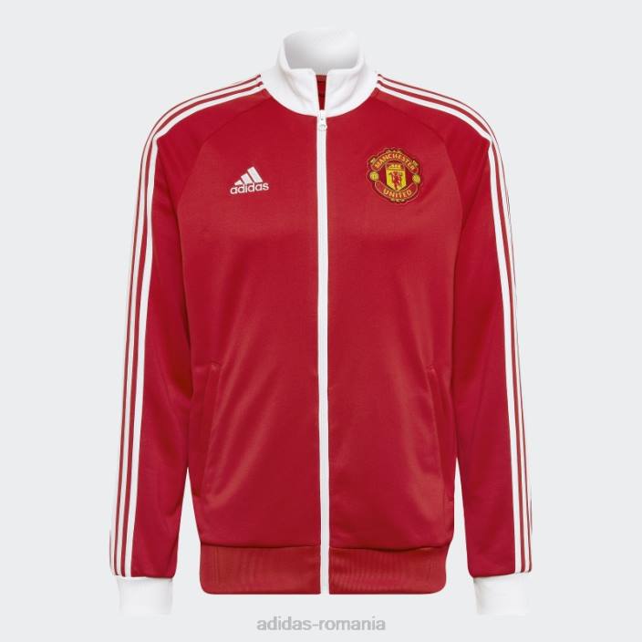Adidas Top de sport cu 3 dungi manchester united roșu real bărbați roșu adevărat 2JBN13463