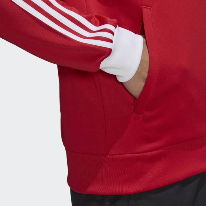 Adidas Top de sport cu 3 dungi manchester united roșu real bărbați roșu adevărat 2JBN13463