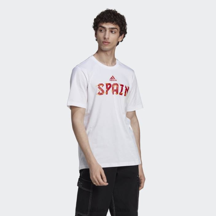 Adidas Tricou alb pentru Cupa Mondială FIFA 2022 Spania bărbați alb 2JBN7160