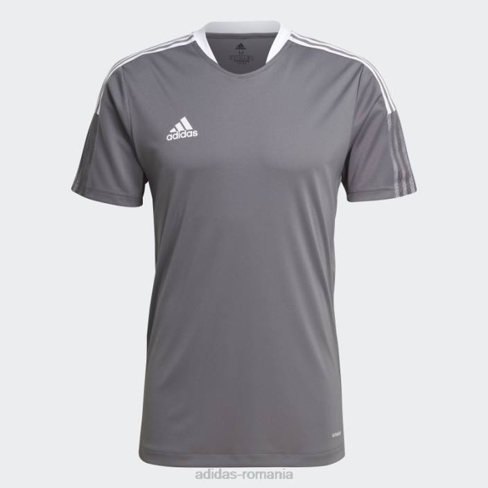 Adidas Tricou de antrenament tiro 21 gri bărbați gri 2JBN7093