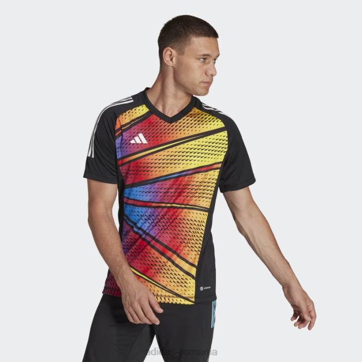 Adidas Tricou grafic negru Tiro 23 Pro cu mânecă scurtă bărbați negru 2JBN6857