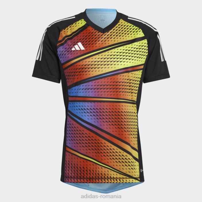 Adidas Tricou grafic negru Tiro 23 Pro cu mânecă scurtă bărbați negru 2JBN6857