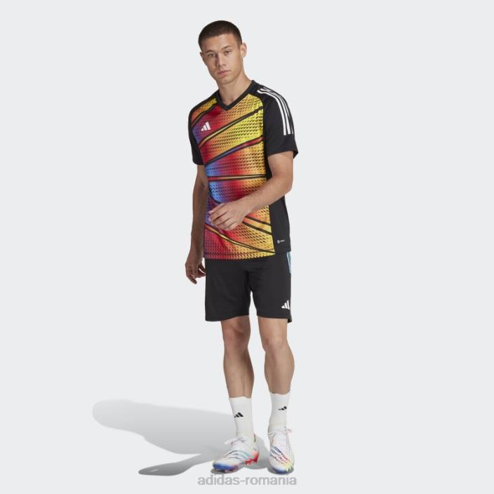 Adidas Tricou grafic negru Tiro 23 Pro cu mânecă scurtă bărbați negru 2JBN6857