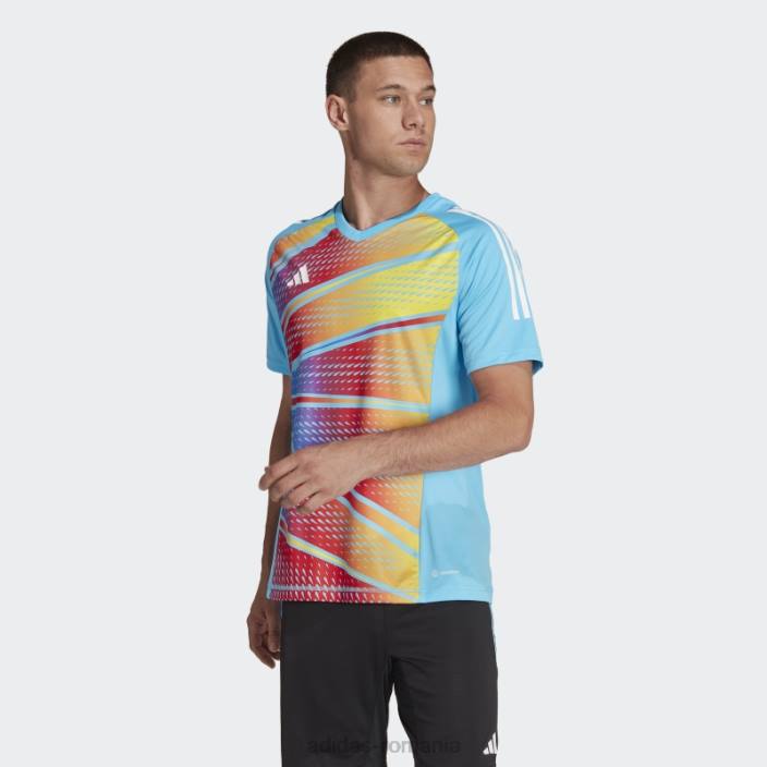 Adidas Tricou grafic sky rush tiro 23 pro cu mânecă scurtă bărbați papură a cerului 2JBN7145