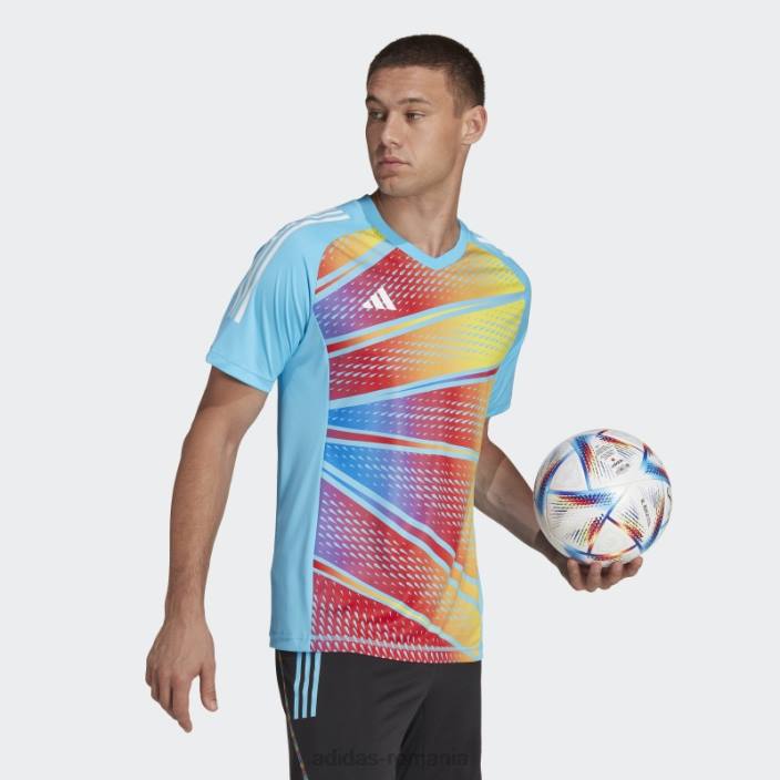 Adidas Tricou grafic sky rush tiro 23 pro cu mânecă scurtă bărbați papură a cerului 2JBN7145