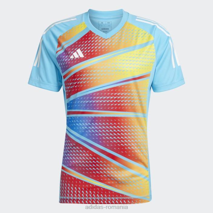 Adidas Tricou grafic sky rush tiro 23 pro cu mânecă scurtă bărbați papură a cerului 2JBN7145