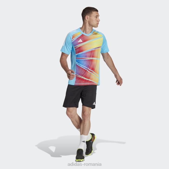 Adidas Tricou grafic sky rush tiro 23 pro cu mânecă scurtă bărbați papură a cerului 2JBN7145