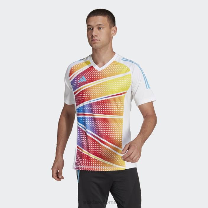 Adidas Tricou grafic tiro 23 pro cu mânecă scurtă alb adidas bărbați alb 2JBN7188