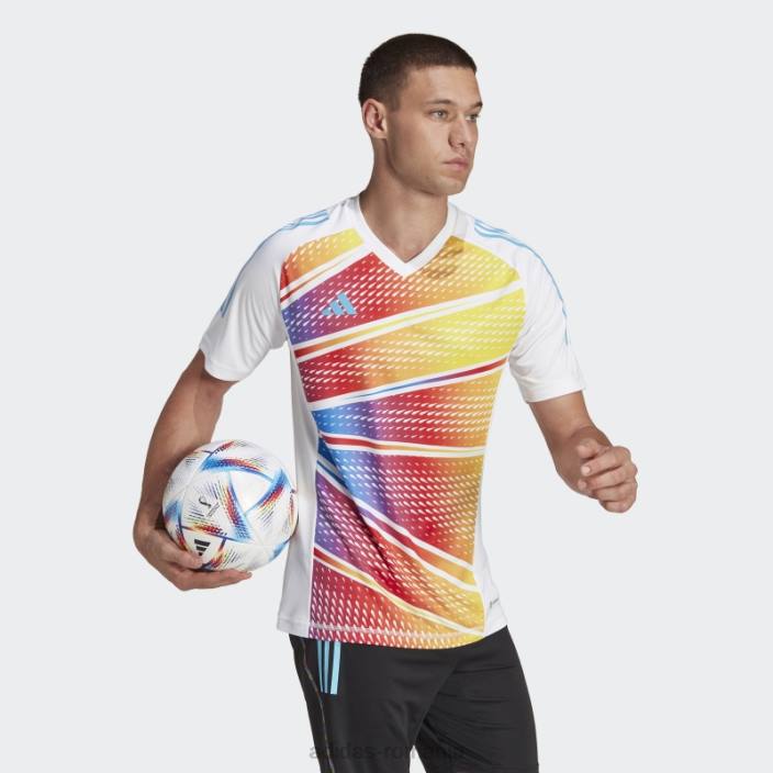 Adidas Tricou grafic tiro 23 pro cu mânecă scurtă alb adidas bărbați alb 2JBN7188