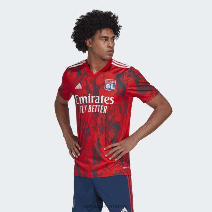 Adidas Tricou roșu pentru olympique lyonnais 22/23 deplasare bărbați roșu 2JBN14347