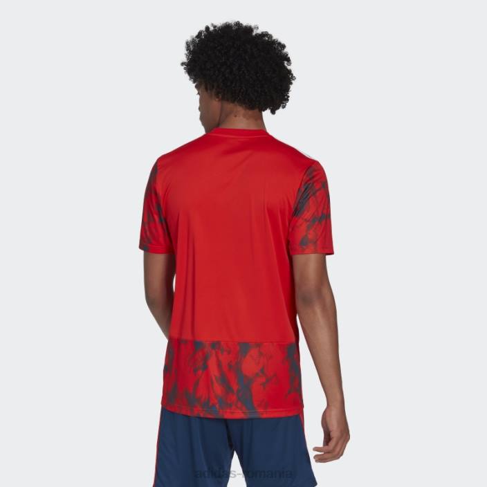 Adidas Tricou roșu pentru olympique lyonnais 22/23 deplasare bărbați roșu 2JBN14347