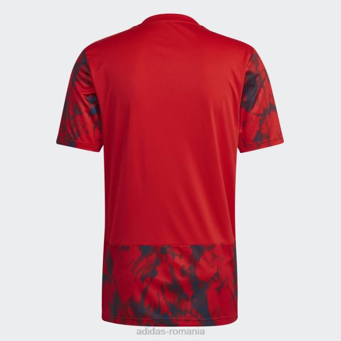 Adidas Tricou roșu pentru olympique lyonnais 22/23 deplasare bărbați roșu 2JBN14347