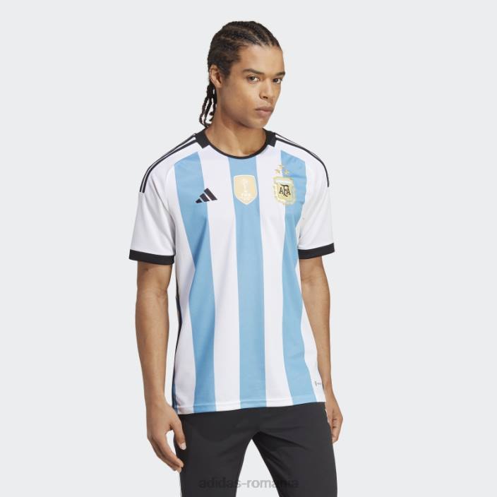 Adidas alb argentina 22 câștigători tricou acasă bărbați bărbați alb/albastru deschis 2JBN13582
