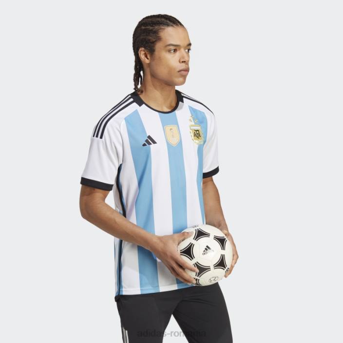 Adidas alb argentina 22 câștigători tricou acasă bărbați bărbați alb/albastru deschis 2JBN13582