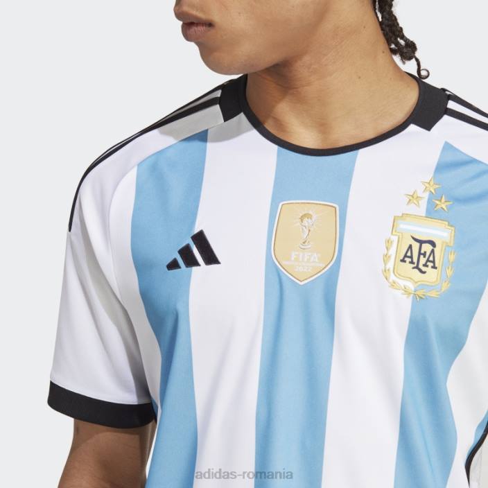 Adidas alb argentina 22 câștigători tricou acasă bărbați bărbați alb/albastru deschis 2JBN13582