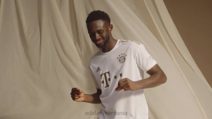 Adidas alb fc bayern 22/23 deplasare tricou autentic adidas bărbați alb/aur de fotbal închis 2JBN14145
