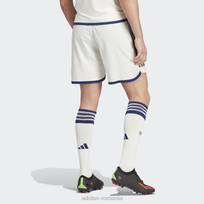Adidas alb italia 23 away pantaloni scurți autentici bărbați alb 2JBN14308