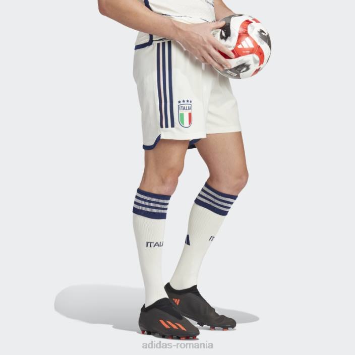 Adidas alb italia 23 away pantaloni scurți autentici bărbați alb 2JBN14308